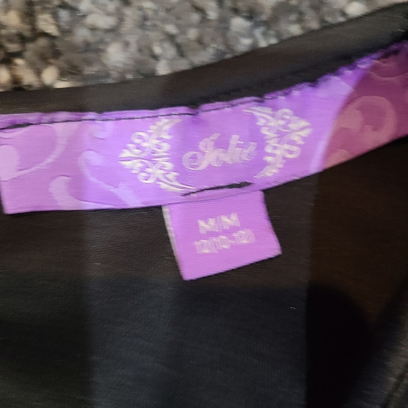 Flowy blue and black dress - Picture 2 of 3